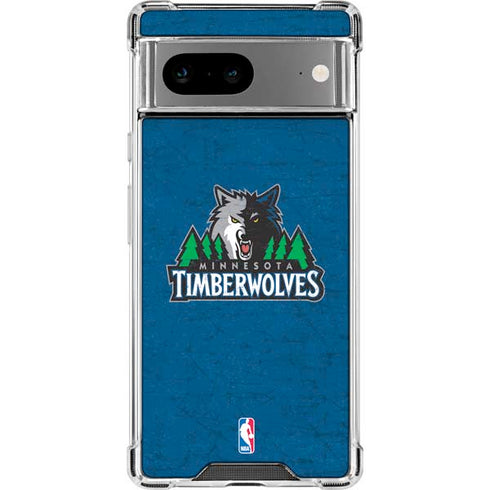 NBA Minnesota Timberwolves Distressed Google Pixel 7a Clear Case